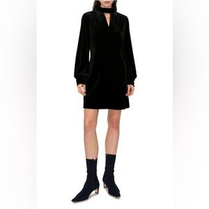 Melloday Velvet Long Sleeve Mini Dress